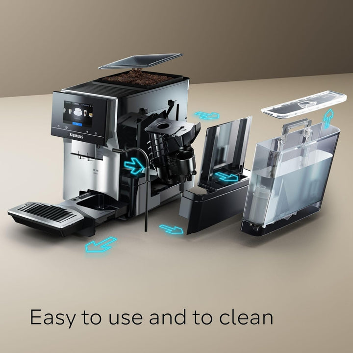 SIEMENS EQ700 Fully Automatic Bean to Cup Coffee Machine, 5" Touch Screen Display, Cold Brew/Slow Brew, Cappuccinatore, 34+ Coffee Beverages, Home Connect, TP715GB1