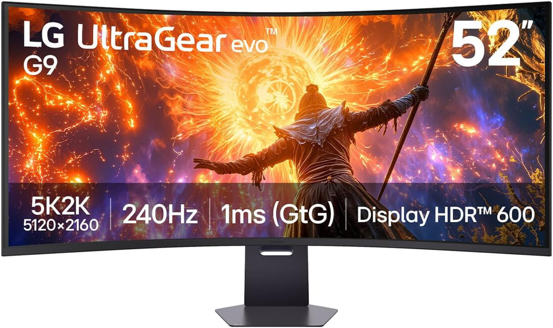 LG UltraGear evo G9 52G930B 52 inch 5K2K 240Hz Curved Gaming Monitor | World’s Largest 5K2K Display, 1000R Curve, 1ms GtG, HDR600, HDMI2.1, DP 2.1, USB-C 90W, FreeSync Premium