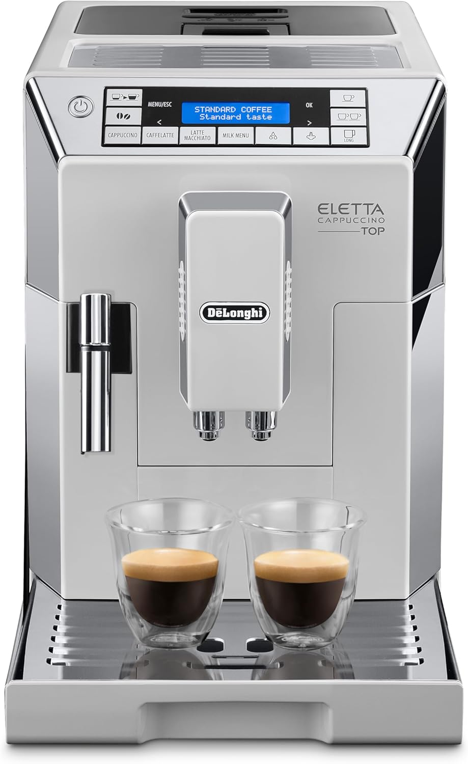 De'Longhi Eletta Cappuccino, Fully Automatic Bean to Cup Machine, Espresso, Coffee Maker, ECAM 45.760.W