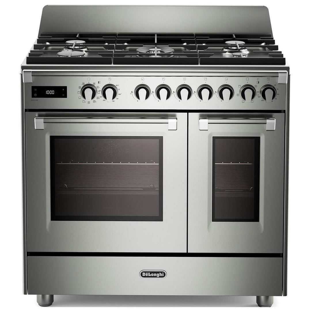 DeLonghi BS965TMXX 90cm Wide Bassano Dual Fuel Range Cooker in Stainless Steel