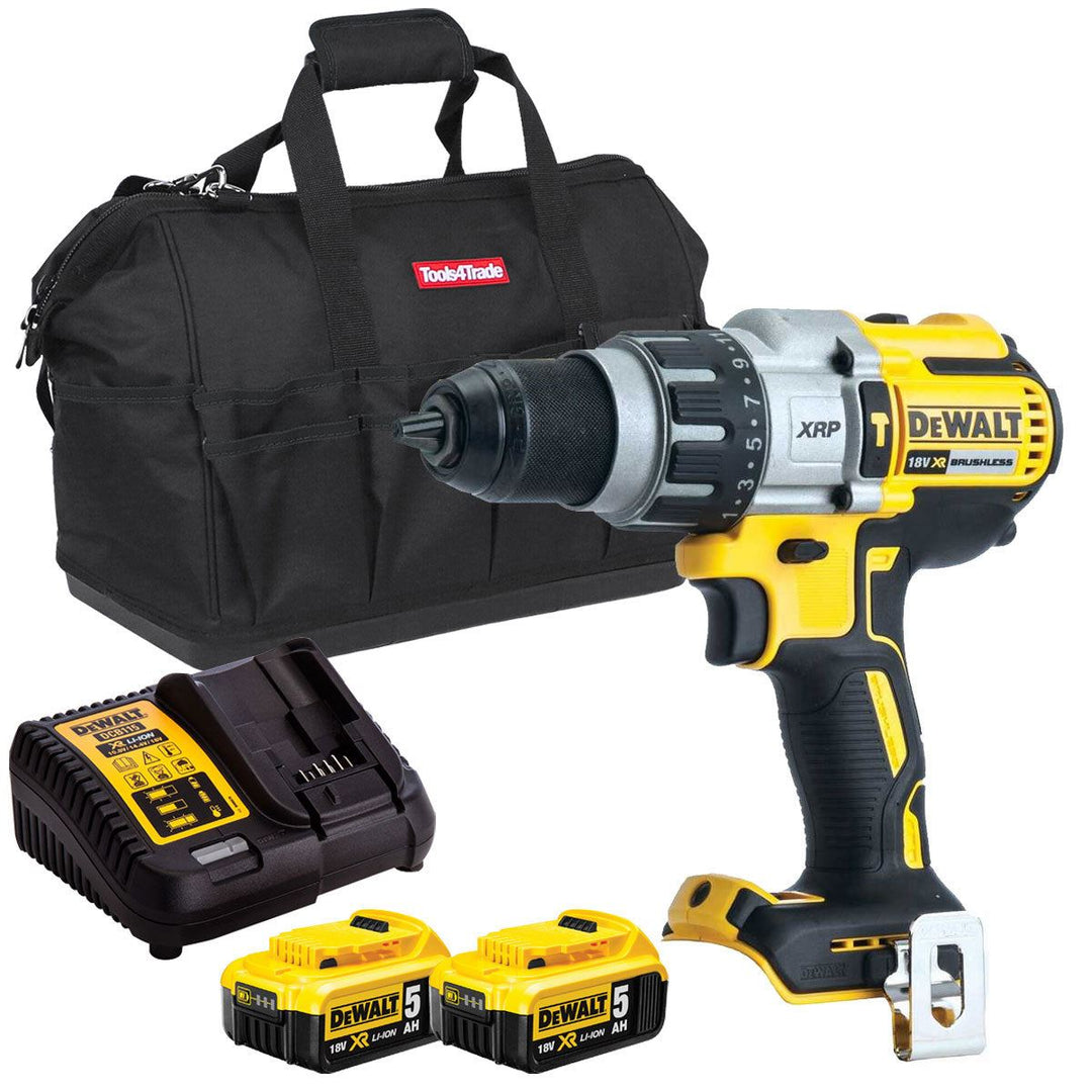 Dewalt DCD996N 18V Brushless Combi Hammer with 2 x 5.0Ah Batteries & Charger in Bag
