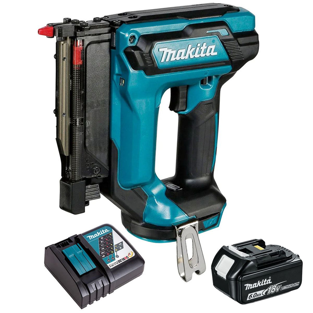 Makita DPT353Z 18V First Fix 23Ga Pin Nailer with 1 x 6.0Ah Battery &amp; Charger