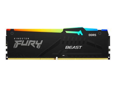 TieDex UK Kingston FURY Beast RGB - DDR5 - kit - 64 GB: 2 x 32 GB - DIMM 288-pin - 5200 MHz / PC5-41600 - unbuffered