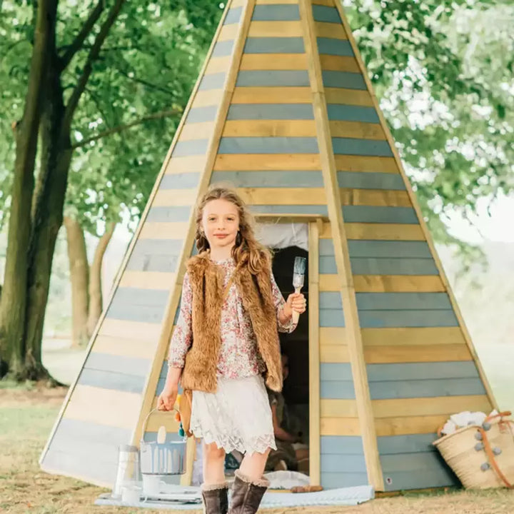 Plum (3.3m) Grand Wooden Teepee Hideaway with Floor (3+ Years)