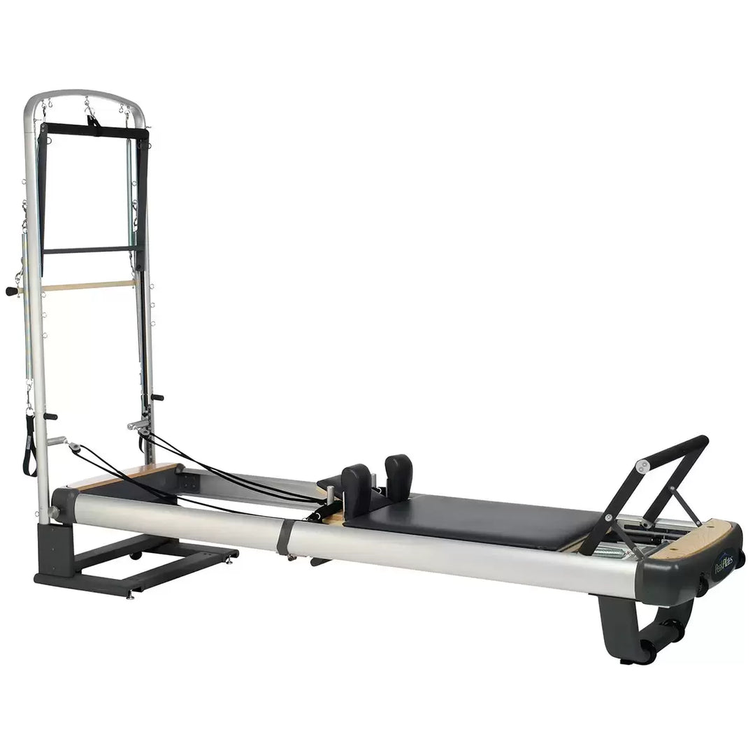 Peak Pilates System® Deluxe Reformer Adjustable ropes, scaled risers a –  TieDex