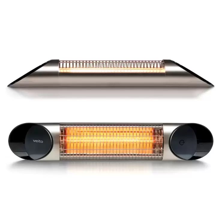 Veito Blade Mini Indoor And Outdoor Carbon Infrared Heater - Silver