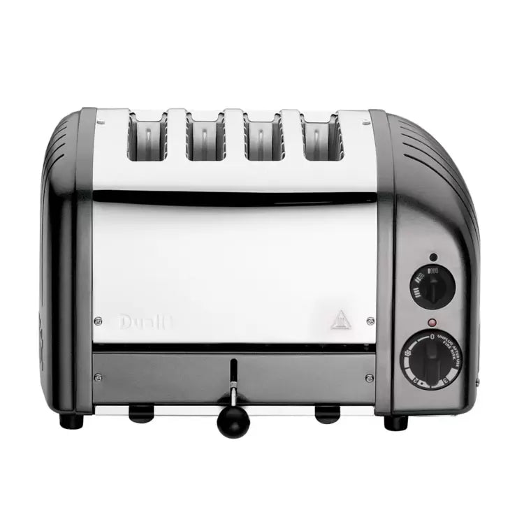 Dualit 4 Slot Classic Toaster With Sandwich Cage, Metallic Charcoal 40593