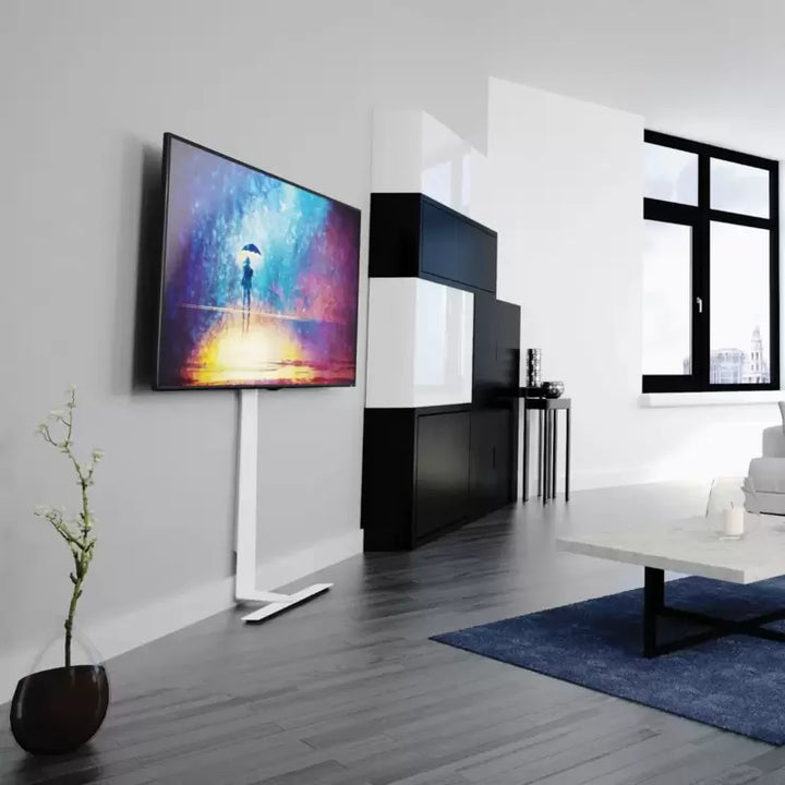AVF Kelso Against the Wall TV Stand for TV's up to 80" in White