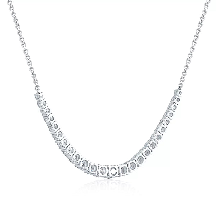 2.50ctw Round Brilliant Cut Diamond Necklace, 14ct White Gold