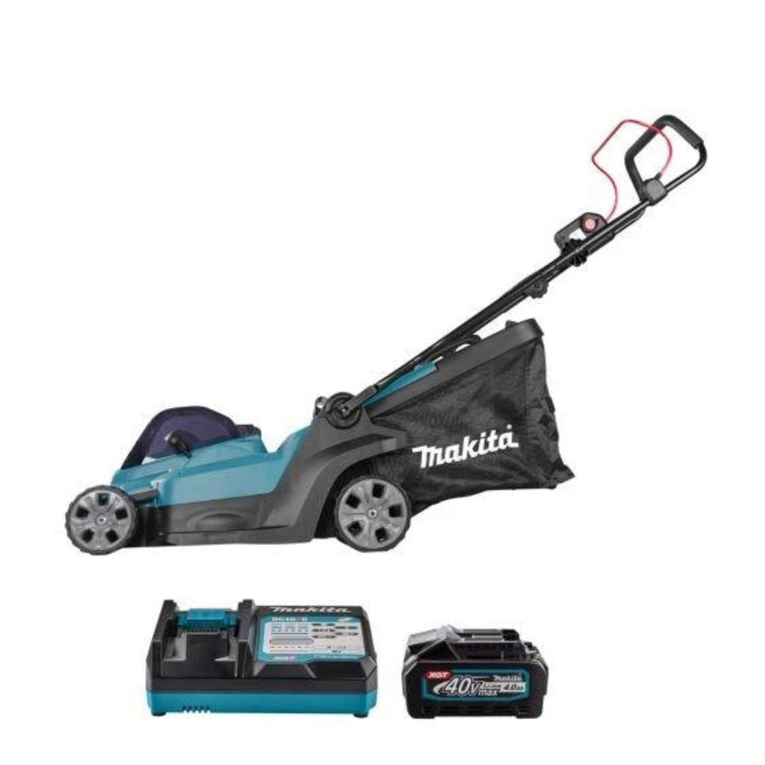 Makita LM003GM103 40V XGT Brushless 380mm (15″) Lawn Mower with 1 x 4.0Ah Battery &amp; Charger