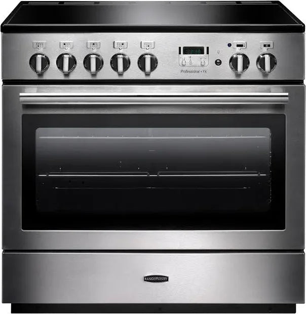 Rangemaster Professional Plus FX PROP90FXEISS/C 90cm wide Electric Range Cooker with Induction Hob - Stainless Steel - A Rated Non Split Single Door