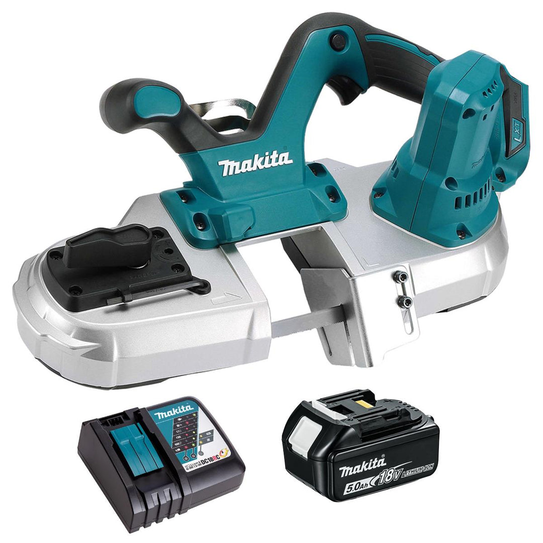 Makita DPB182Z 18V LXT Band Saw with 1 x 5.0Ah Battery &amp; Charger