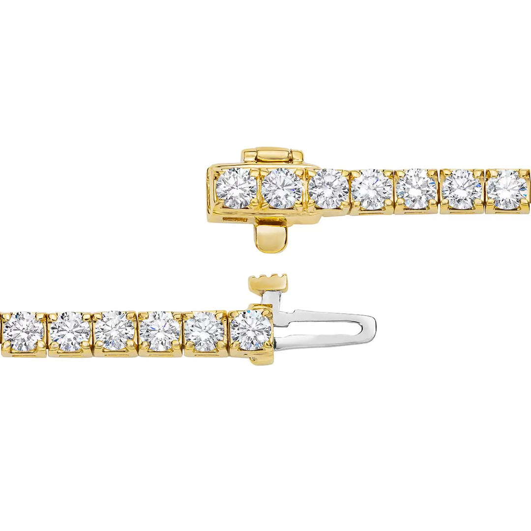 5.00ctw Round Brilliant Cut Diamond Tennis Bracelet, 18ct Yellow Gold