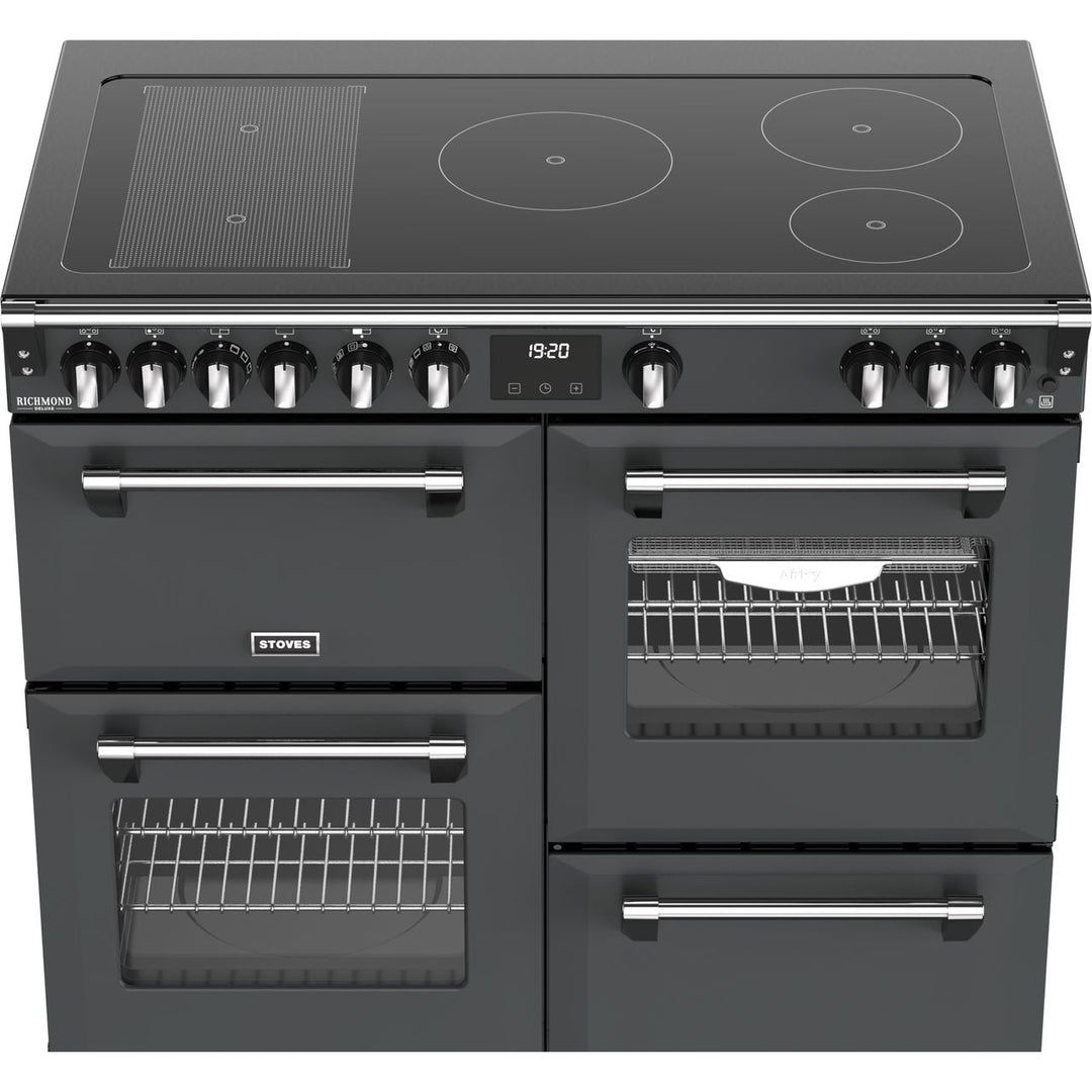 Stoves Richmond Deluxe 100Ei 100cm wide Electric Range Cooker with Induction Hob - Twilight Blue - A Rated