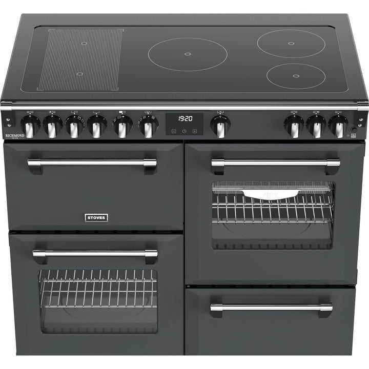 Stoves Richmond Deluxe 100Ei 100cm wide Electric Range Cooker with Induction Hob - Twilight Blue - A Rated
