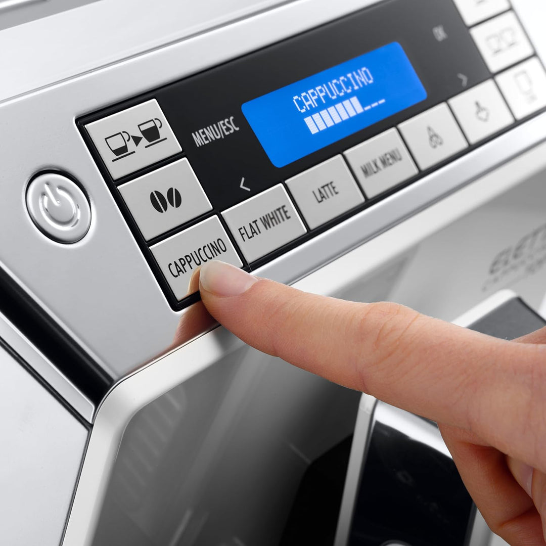 De'Longhi Eletta Cappuccino, Fully Automatic Bean to Cup Machine, Espresso, Coffee Maker, ECAM 45.760.W