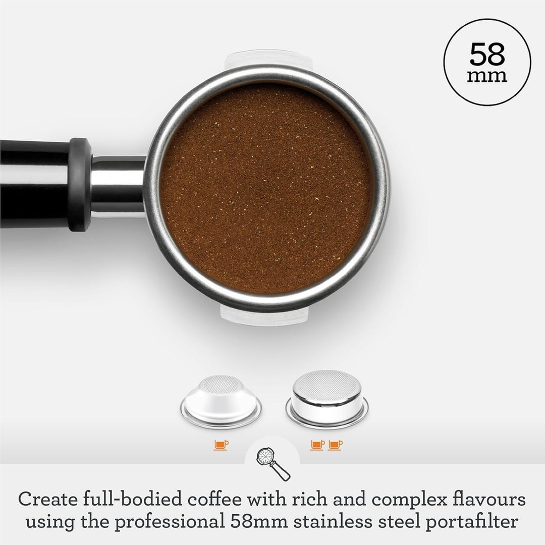 Sage - The Oracle Dual Boiler, Bean to Cup Coffee Machine with Manual and Automatic Milk Frother, 45 Grind Settings - 16 Pre-Set Recipes Incl. Espresso, Cappuccino, Flat White - Stainless Steel