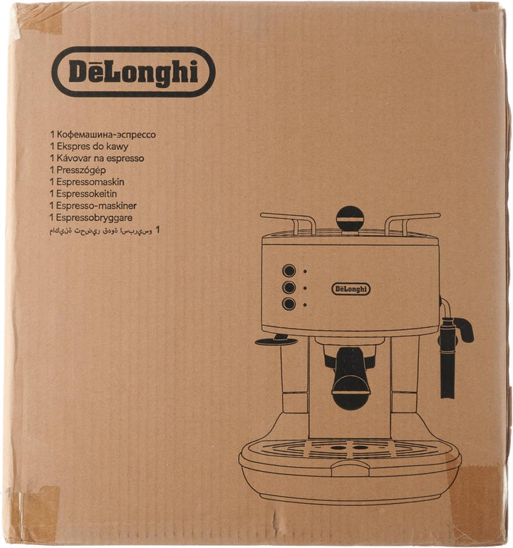 De'Longhi Vintage Icona Traditional Barista Pump Espresso Machine, Coffee and Cappuccino Maker, ECOV311BG, 1.4 liters, Cream