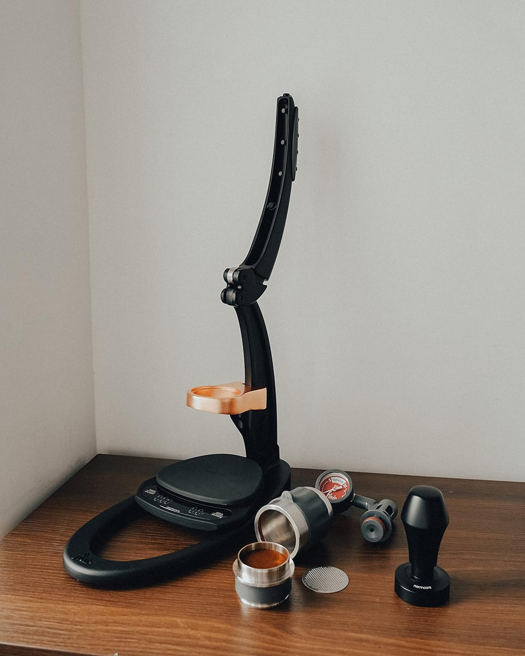 Normcore 45.5mm Coffee Tamper - Spring-Loaded Tamper – Barista Tools - Espresso Tamper with Mat Fits Flair Pro and Pro 2 – Flat Base…