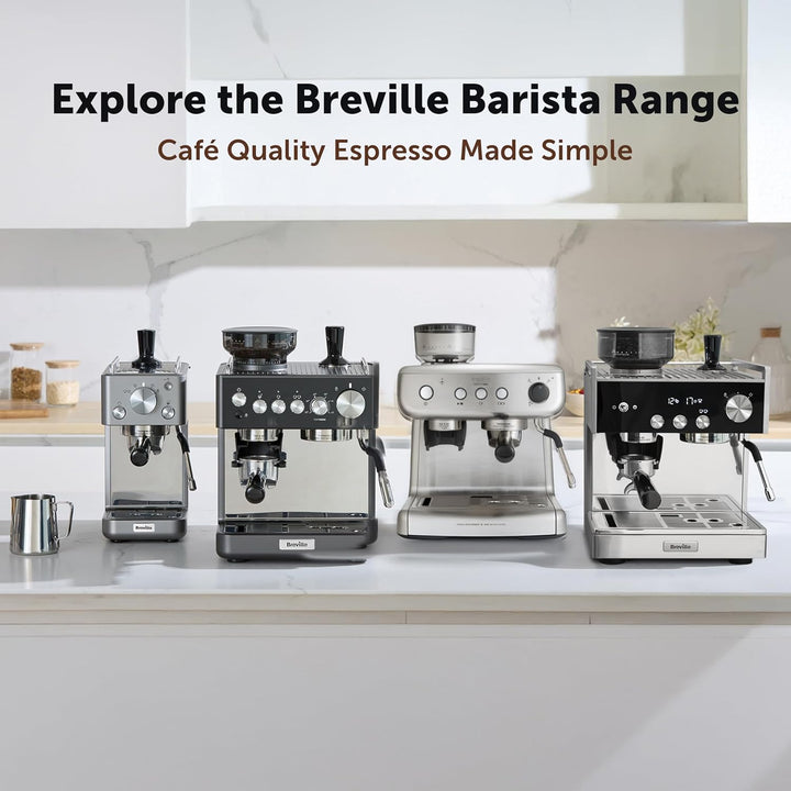 Breville Barista Signature Espresso Machine | Bean to Cup Coffee Maker with Integrated Coffee Grinder & Milk Frother | 15 Bar Italian Pump | Stainless Steel [VCF160]