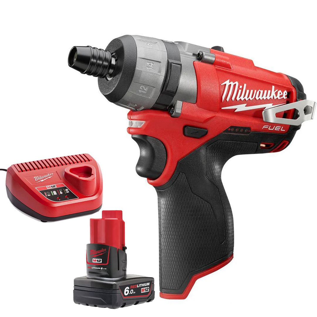 Milwaukee M12CD-0C 12V Fuel Brushless Compact Driver with 1 x 6.0Ah Battery & Charger