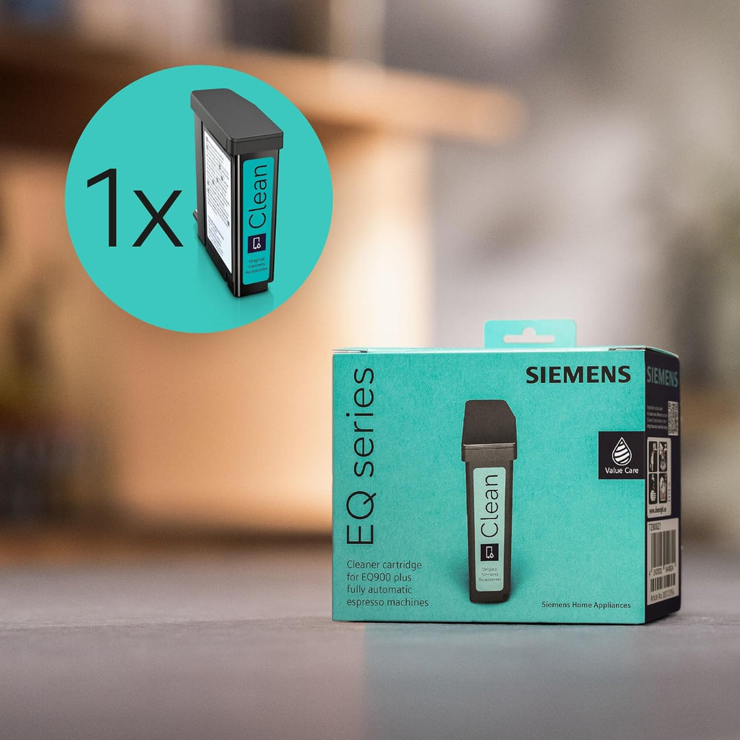 SIEMENS Cleaning Cartridge TZ800Z1 for fully automatic coffee machines EQ900plus, content 1 cleaning cartridge, Black