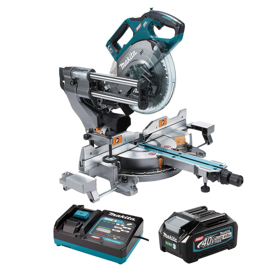 Makita LS002GZ01 40V max XGT Brushless Slide Compound Mitre Saw with 1 x 4.0Ah Battery & Charger