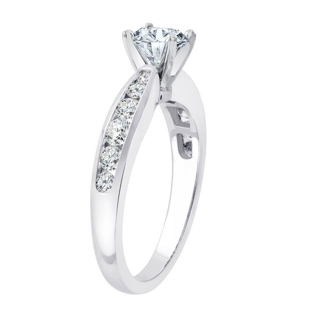 1.00ctw Round Brilliant Cut Diamond Ring, Platinum