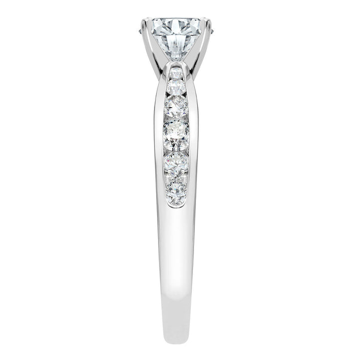 1.00ctw Round Brilliant Cut Diamond Ring, Platinum