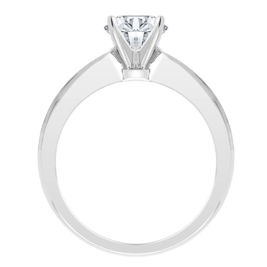 1.00ctw Round Brilliant Cut Diamond Ring, Platinum