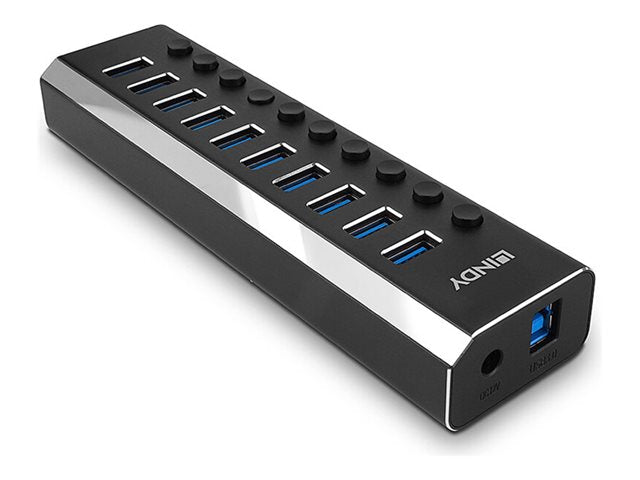 TieDex UK Lindy - hub - with on/off switches - 10 ports