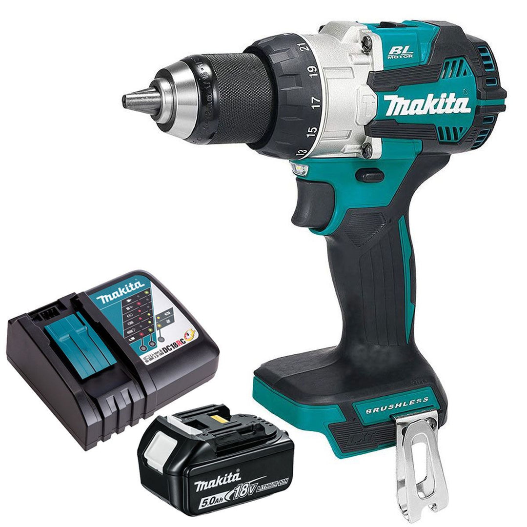 Makita DHP489Z 18V Brushless Combi Drill With 1 x 5.0Ah Battery &amp; Charger