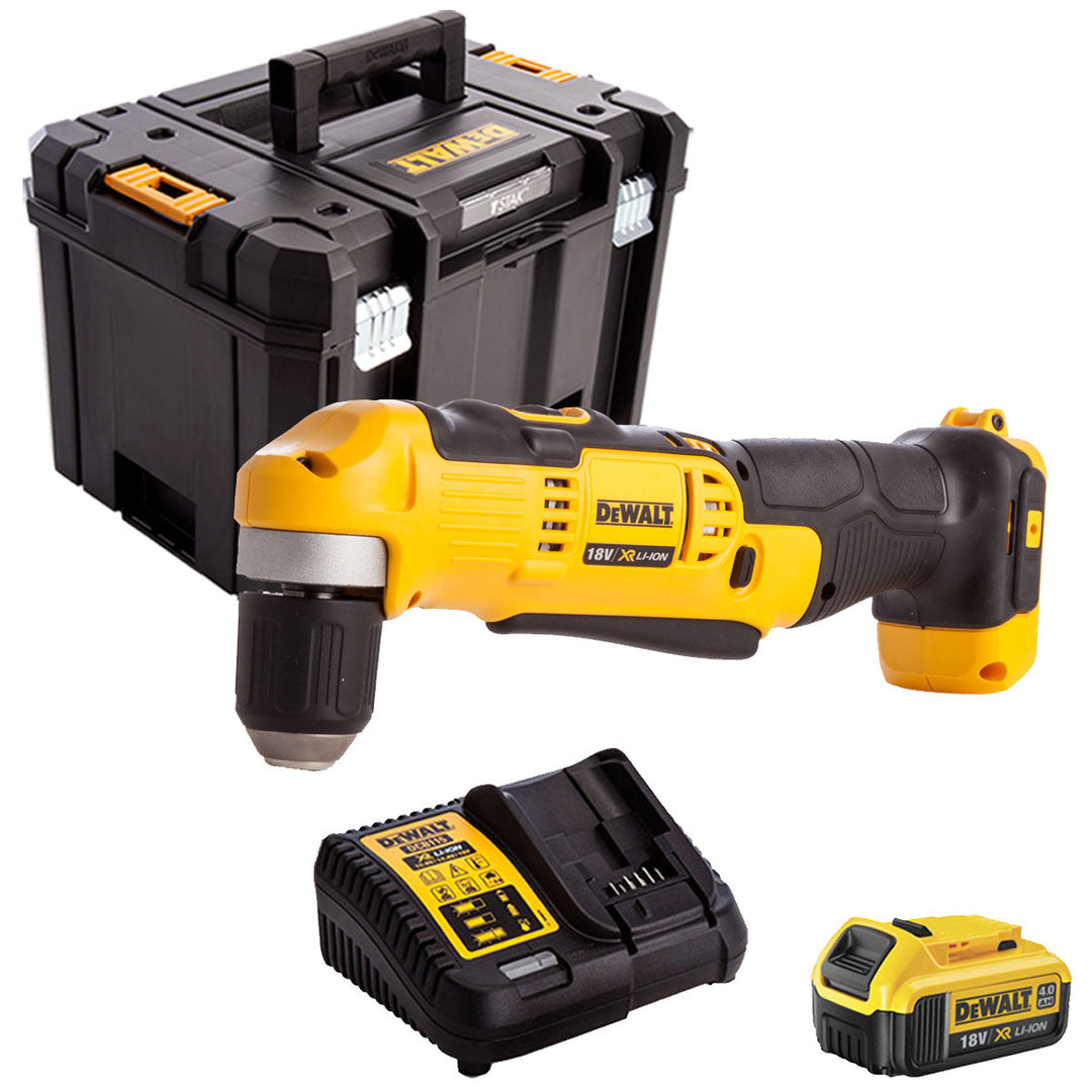 Dewalt DCD740N 18V Right Angle Drill with 1 x 4.0Ah Battery & Charger in Case
