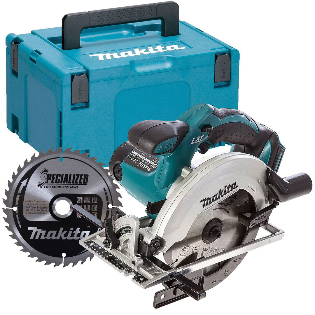 Makita DSS611Z 18V 165mm Circular Saw With Type 3 Case, Inlay &amp; Blade