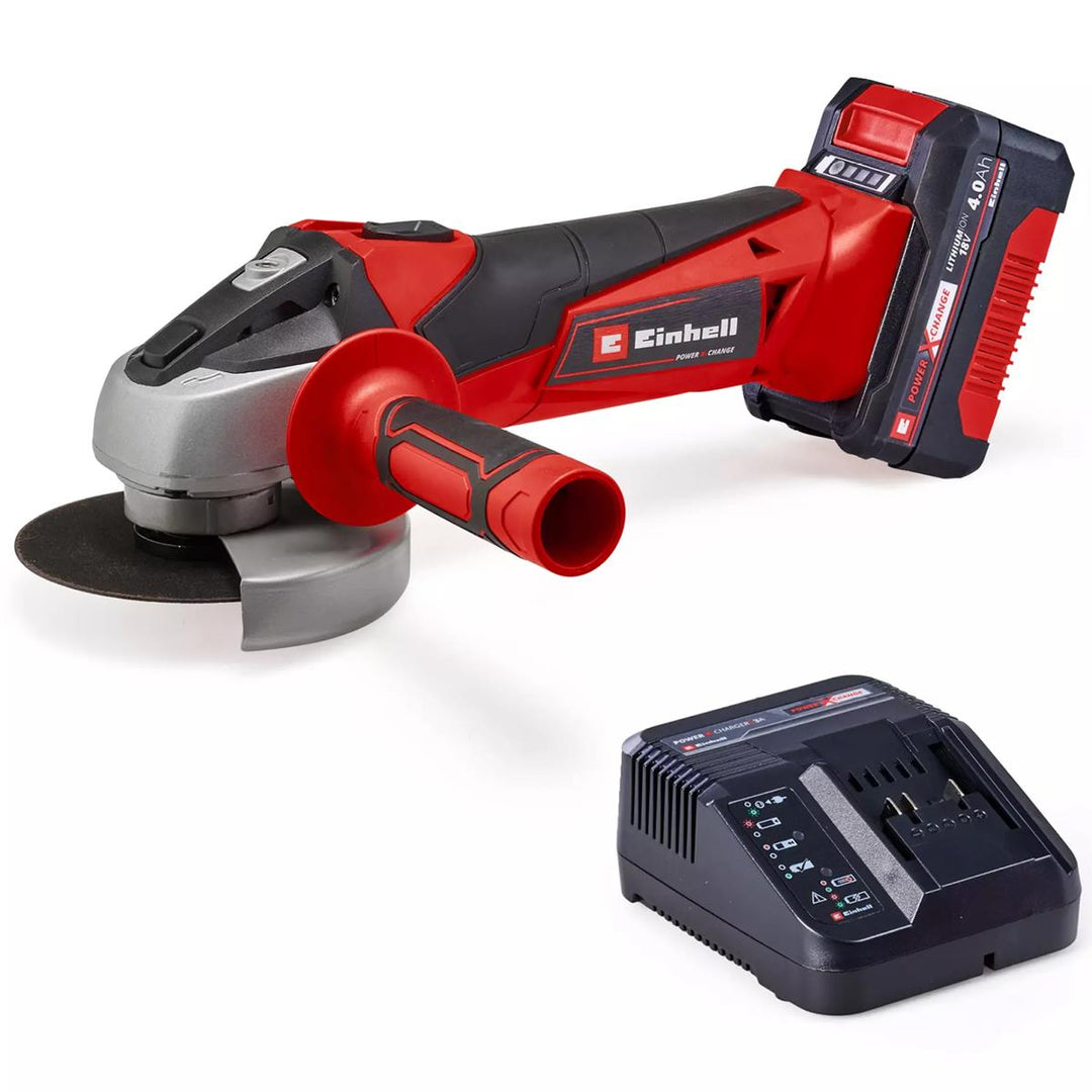 Einhell TC-AG 18/115 Li 18V 115mm Angle Grinder with 1 x 4.0Ah Battery & Charger 4431133