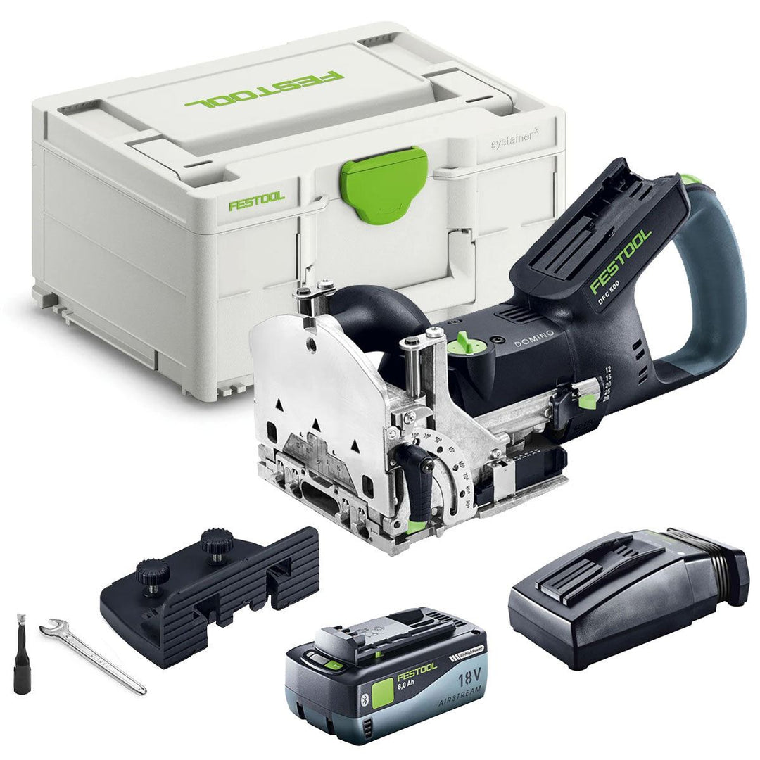 Festool DFC 500 E-Basic 18V DOMINO Joining Machine with 1 x 8.0Ah Battery Charger &amp; Case