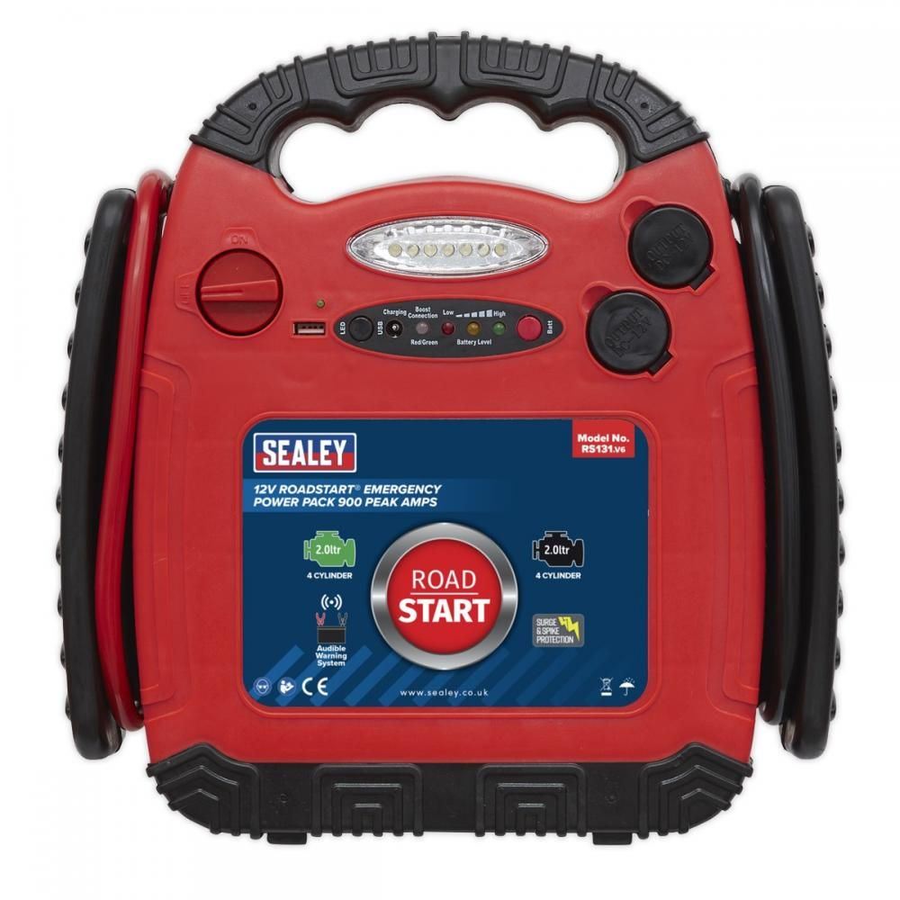 Sealey RS131 RoadStart Emergency Power Pack 12V 750 Peak Amps