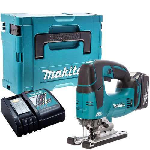 Makita DJV182Z 18V Brushless Jigsaw with 1 x 5.0Ah Battery &amp; Charger in Case