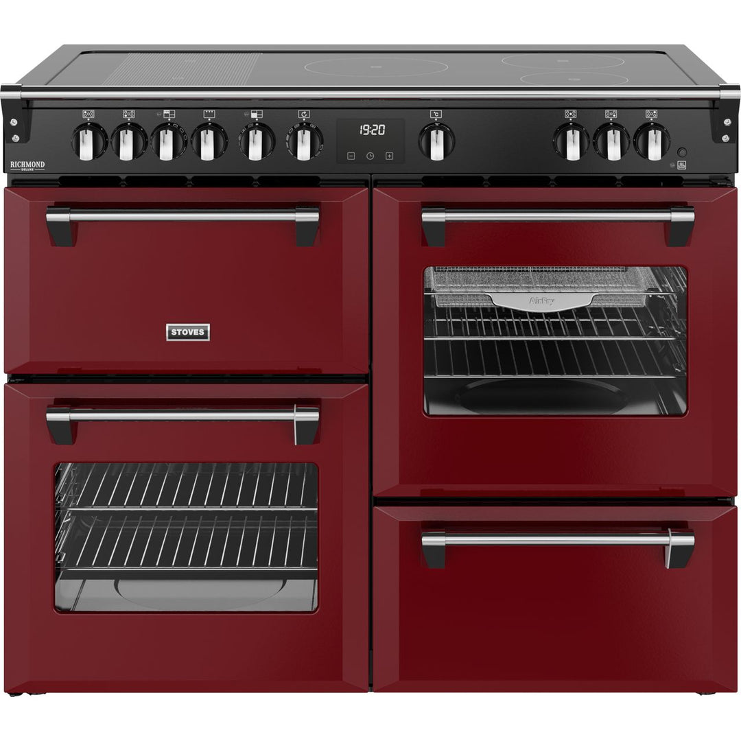 Stoves Richmond Deluxe 110Ei RTY 110cm wide Electric Range Cooker with Induction Hob - Garnet Red