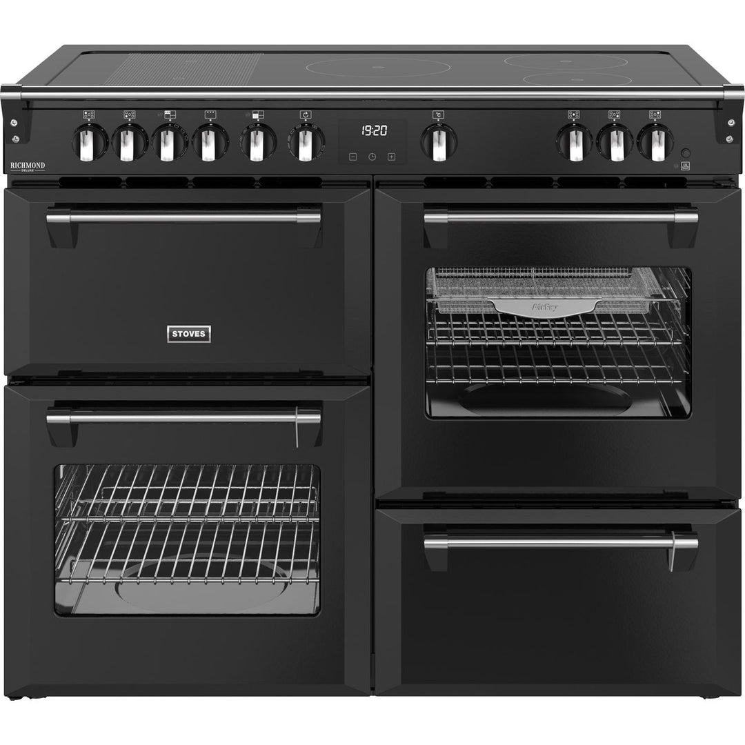 Stoves Richmond Deluxe 110Ei RTY 110cm wide Electric Range Cooker with Induction Hob - Black