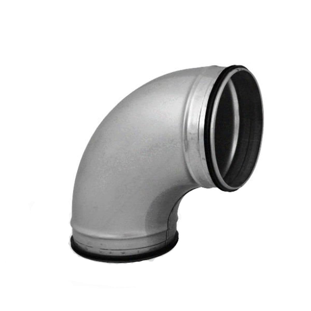 SpiraSafe 90 degree Elbow Pressed Bend Duct Fitting For Circular Spiral Ducting With Rubber Seal 250mm