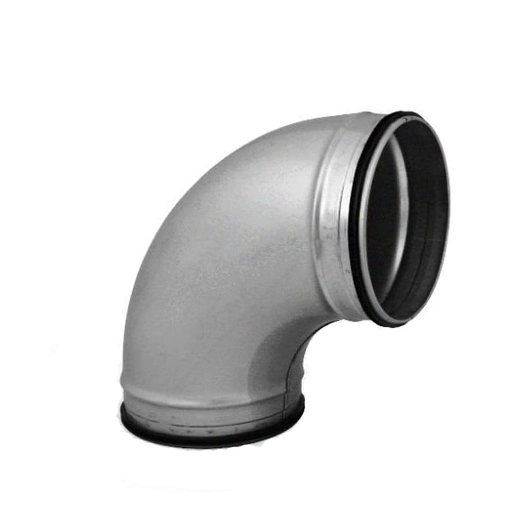 SpiraSafe 90 degree Elbow Pressed Bend Duct Fitting For Circular Spiral Ducting With Rubber Seal 315mm
