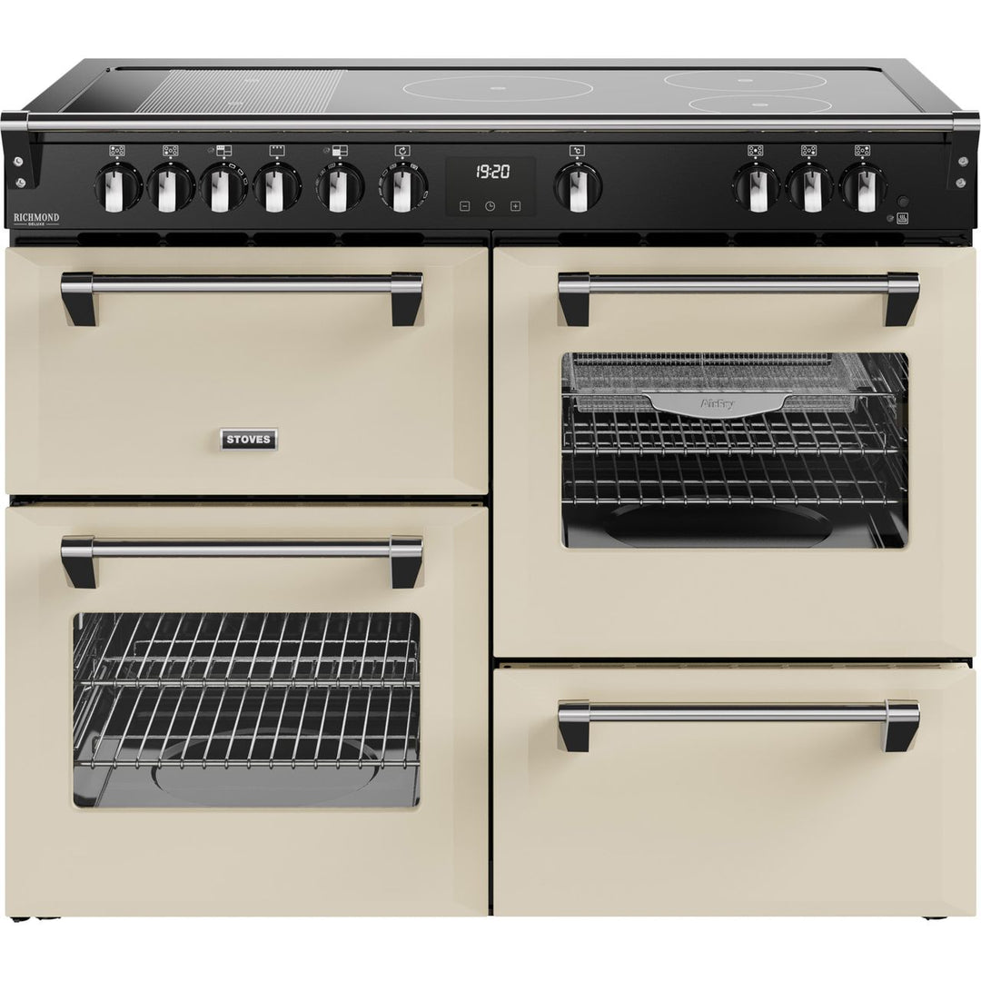 Stoves Richmond Deluxe 110Ei RTY 110cm wide Electric Range Cooker with Induction Hob - Cream