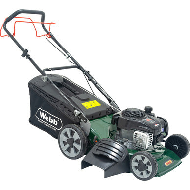 Webb 140cc Briggs &amp; Stratton 46cm Petrol Rotary Lawnmower