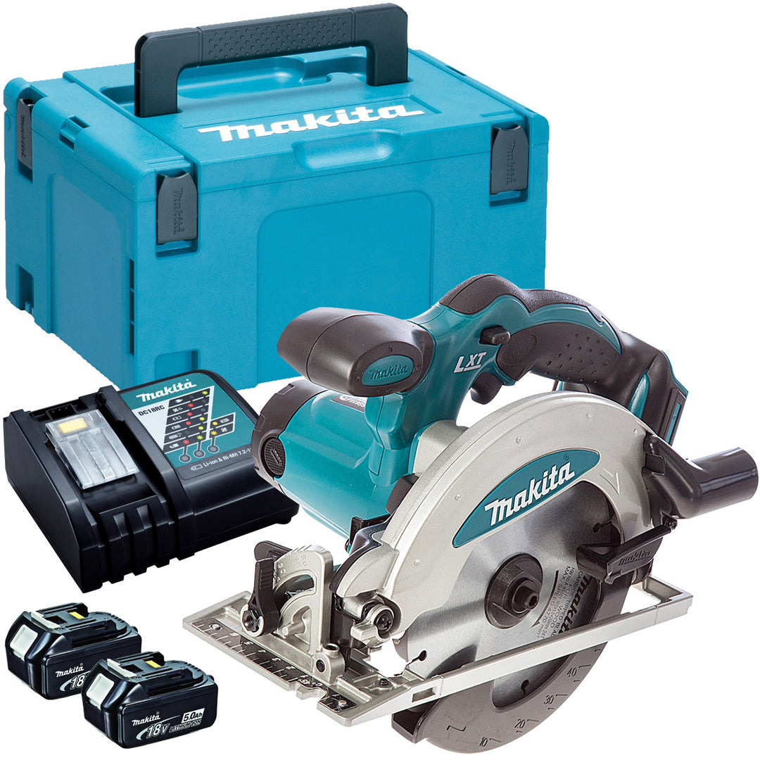 Makita DSS610Z 18V 165mm Circular Saw with 2 x 5.0Ah Batteries &amp; Charger in Case