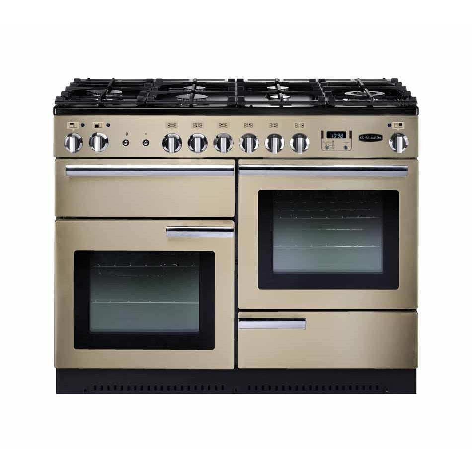 Rangemaster Professional Plus PROP110DFFCR/C 110cm wide Dual Fuel Range Cooker with Gas Hob - Cream / Chrome