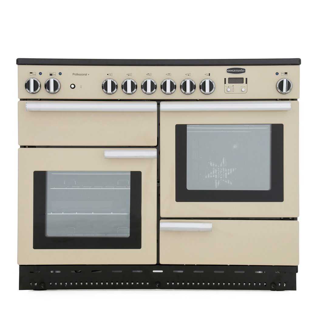Rangemaster Professional Plus PROP110ECCR/C 110cm wide Electric Range Cooker with Ceramic Hob - Cream / Chrome