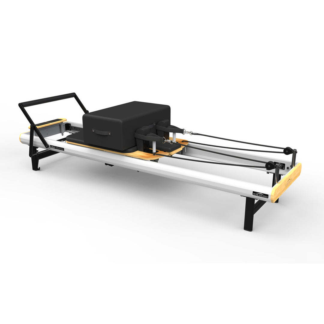 Peak Pilates casa™ Reformer home Pilates practice, backed by the quality and innovation found only with Peak Pilates®