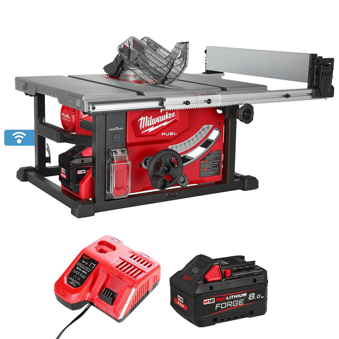 Milwaukee M18FTS210-0 18V FUEL Brushless Table Saw with 1 x 8.0Ah Battery & Charger
