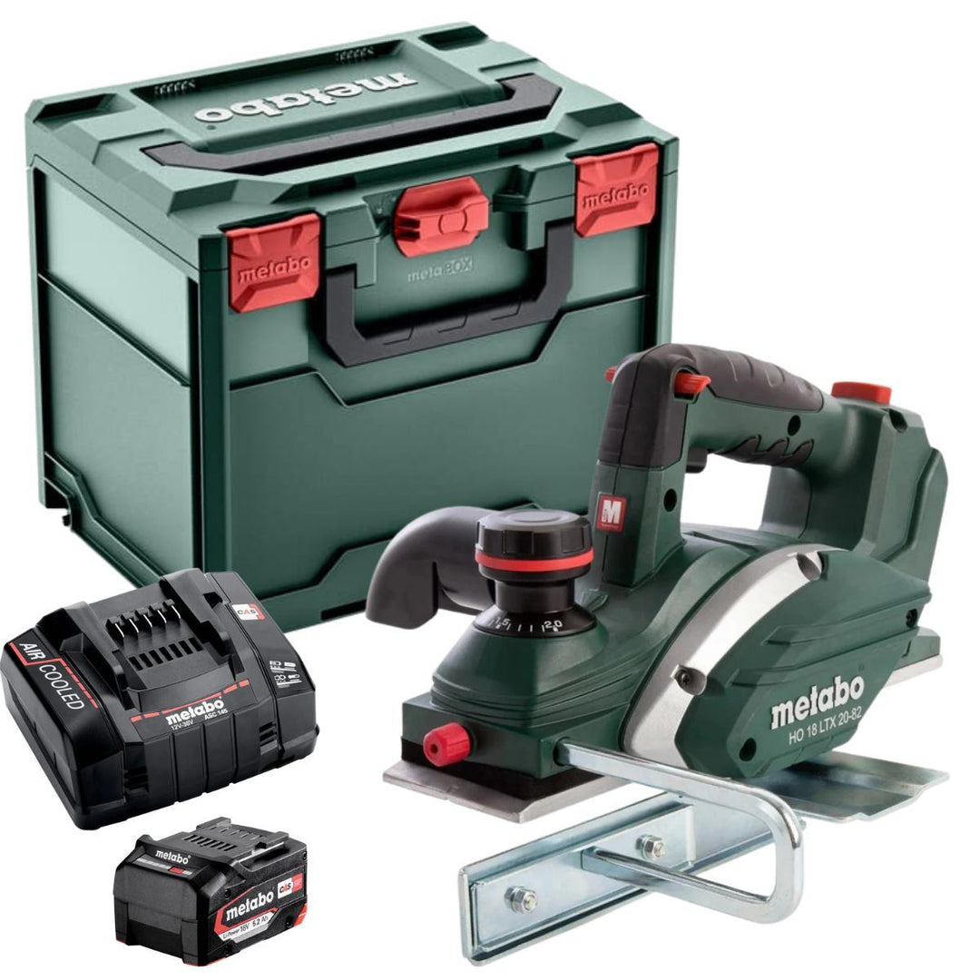 Metabo HO 18 LTX 20-82 18V Cordless Planer with 1 x 5.2Ah Battery Charger & Metabox